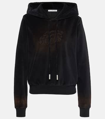 Faro cotton-blend velvet hoodie | Acne Studios