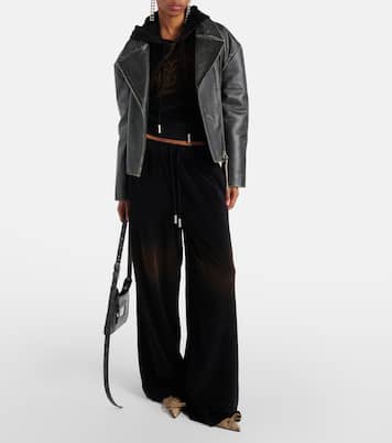 Faro cotton-blend velvet hoodie | Acne Studios