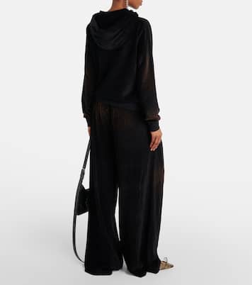 Faro cotton-blend velvet hoodie | Acne Studios