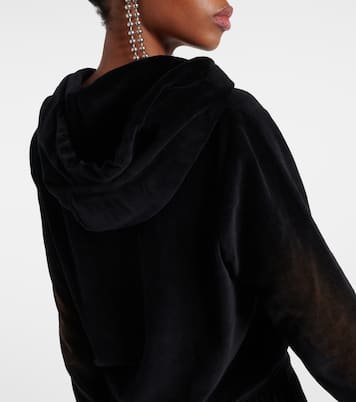 Faro cotton-blend velvet hoodie | Acne Studios