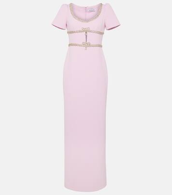 Crystal-embellished crêpe gown | Self-Portrait