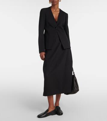 Skye cotton and wool midi skirt | Fforme