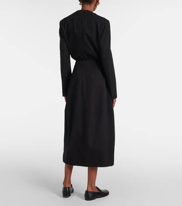 Skye cotton and wool midi skirt | Fforme