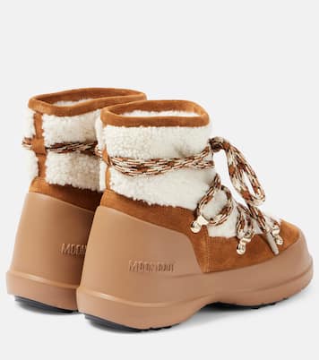 Luna Low shearling and suede snow boots | Moon Boot