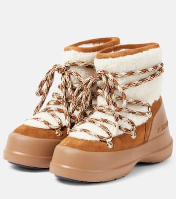 Luna Low shearling and suede snow boots | Moon Boot