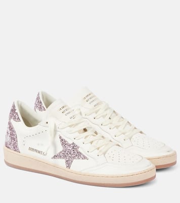 Sneakers Ball Star aus Leder mit Glitter | Golden Goose