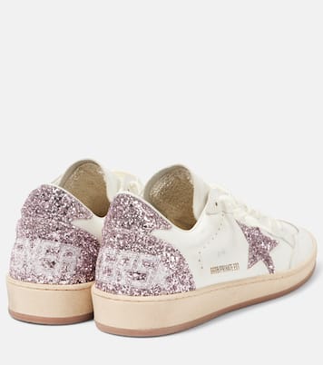 Sneakers Ball Star aus Leder mit Glitter | Golden Goose