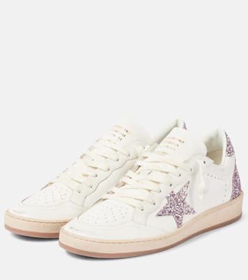 Sneakers Ball Star aus Leder mit Glitter | Golden Goose