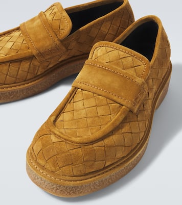 Haddock Intrecciato suede loafers | Bottega Veneta