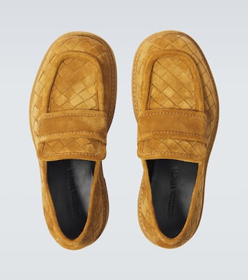 Haddock Intrecciato suede loafers | Bottega Veneta