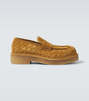 Haddock Intrecciato suede loafers | Bottega Veneta