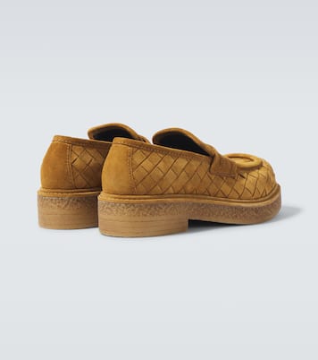 Haddock Intrecciato suede loafers | Bottega Veneta
