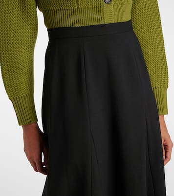 High-Rise-Midirock aus einem Wollgemisch | Carolina Herrera