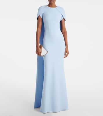 Ginko caped crêpe gown | Safiyaa