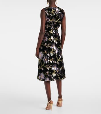 Robe midi Coral à sequins et fleurs | Diane von Furstenberg