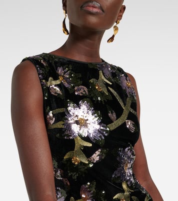Robe midi Coral à sequins et fleurs | Diane von Furstenberg