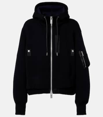Felpa in misto cotone con zip | Sacai