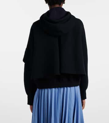 Felpa in misto cotone con zip | Sacai