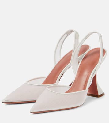 Holli mesh slingback pumps | Amina Muaddi