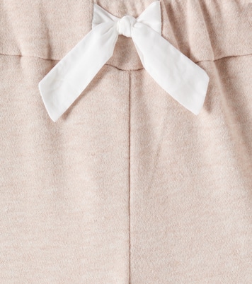 Embroidered cotton jersey shorts | Chloé Kids