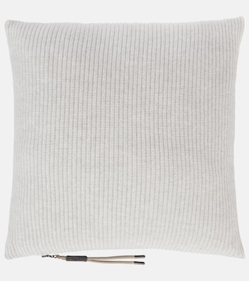 Ribbed-knit cashmere pillow | Brunello Cucinelli