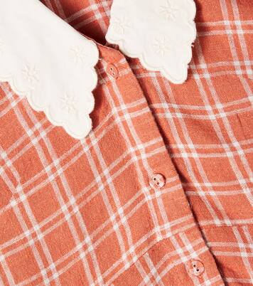 Del Mar checked linen-blend dress | Rylee + Cru