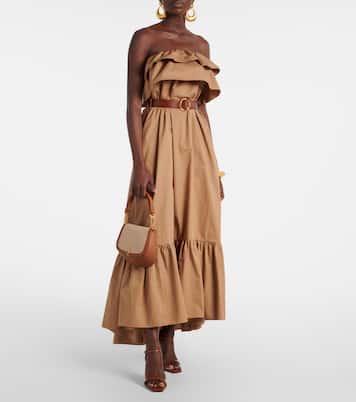 Bolso al hombro Voltaire de lona y piel | Saint Laurent