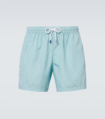 Madeira printed swim trunks  | Fedeli
