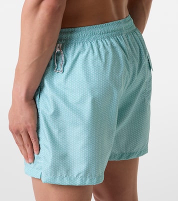 Madeira printed swim trunks  | Fedeli