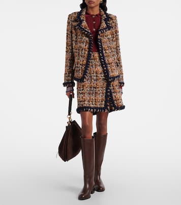Minifalda de tweed en mezcla de lana | Etro