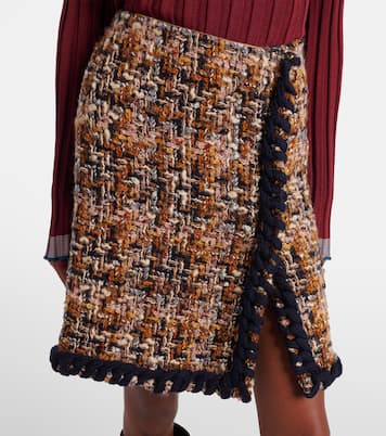 Minifalda de tweed en mezcla de lana | Etro