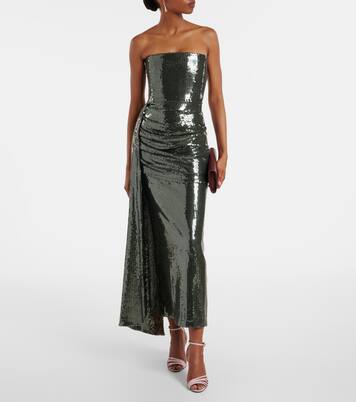 Draped sequined corset dress | Alex Perry