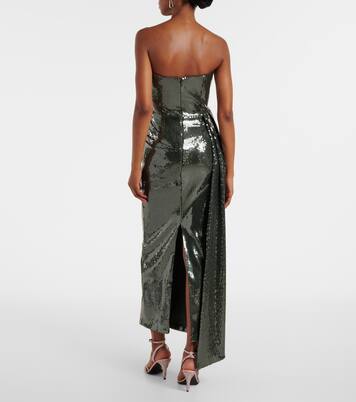 Draped sequined corset dress | Alex Perry