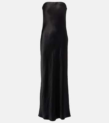 Robe longue bustier en satin | Vince