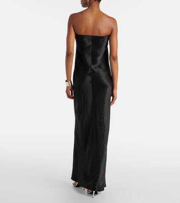 Robe longue bustier en satin | Vince
