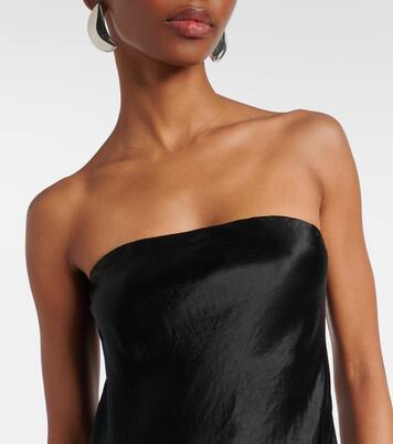 Robe longue bustier en satin | Vince
