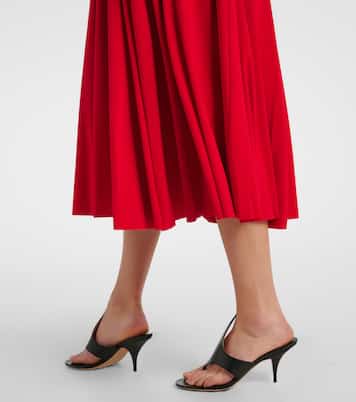 Pleated midi skirt | Norma Kamali
