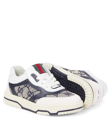 Zapatillas de lona GG con piel | Gucci Kids