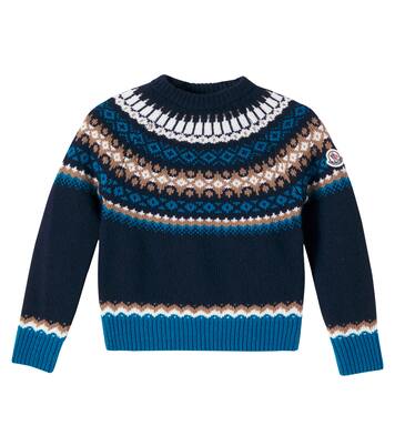 Pullover in lana vergine con intarsi | Moncler Enfant