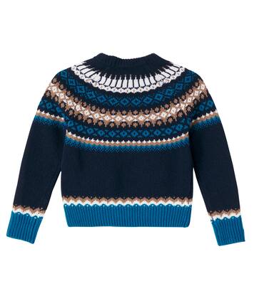 Pullover in lana vergine con intarsi | Moncler Enfant