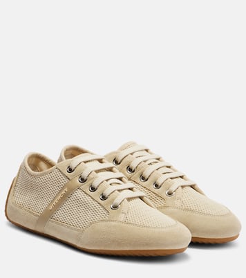 Slim suede-trimmed sneakers | Givenchy