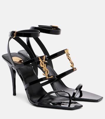 Cassandra 90 patent leather sandals | Saint Laurent