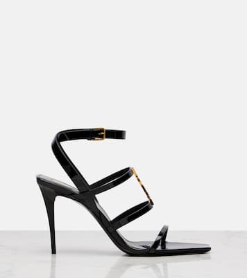 Cassandra 90 patent leather sandals | Saint Laurent