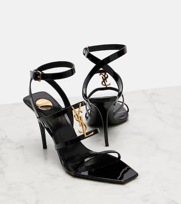 Cassandra 90 patent leather sandals | Saint Laurent