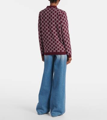 GG reversible wool-blend jacquard cardigan | Gucci