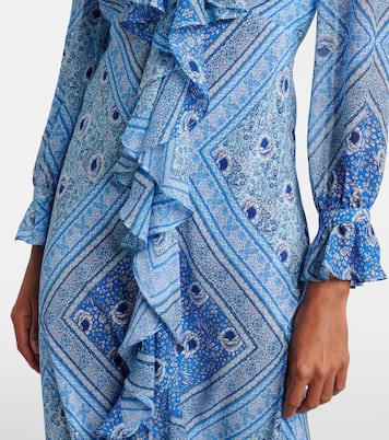 Abito lungo Gracye in seta con volant | Rixo