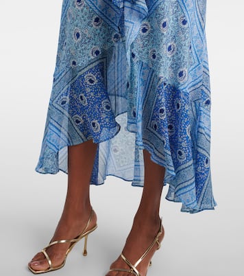 Abito lungo Gracye in seta con volant | Rixo