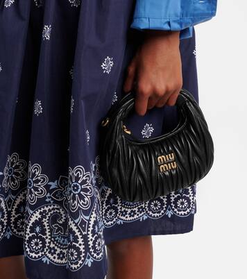 Wander Mini matelassé leather tote bag | Miu Miu
