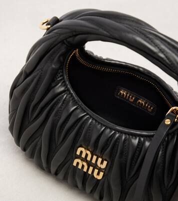 Wander Mini matelassé leather tote bag | Miu Miu
