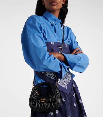 Wander Mini matelassé leather tote bag | Miu Miu